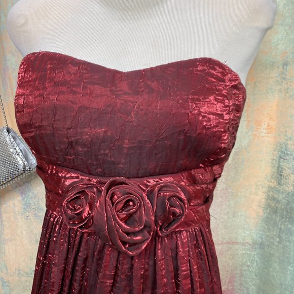 📌 Teeze  Me Burgundy Homecoming Party Cocktail Semi Formal Dress - Picture 3 of 14